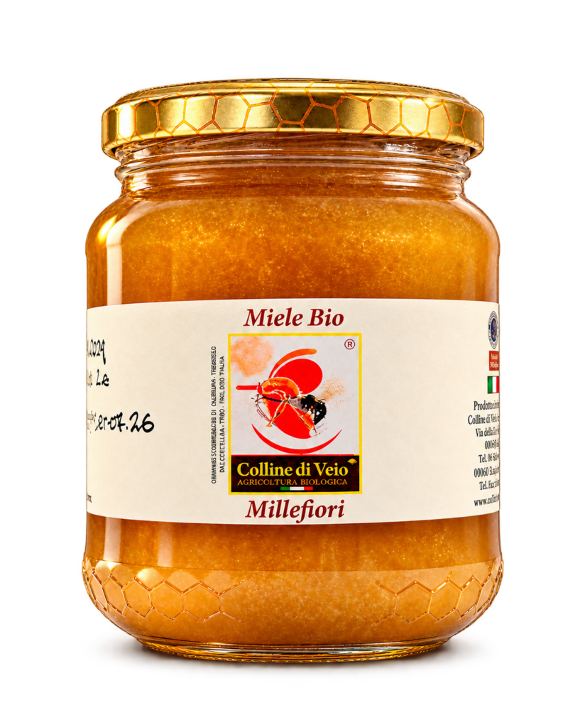 Vasetto di miele millefiori biologico da 500 g Colline di Veio Bio